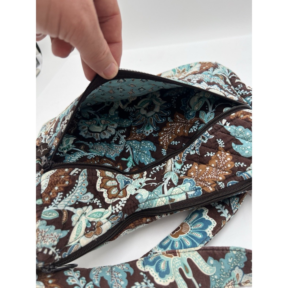 Vera Bradley Java Blue Retired Quilted Shoulder Bag Made in USA NWOT Cotton - Picture 6 of 10